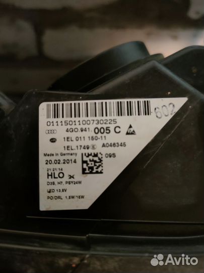 Фара Audi A6 C7 левая