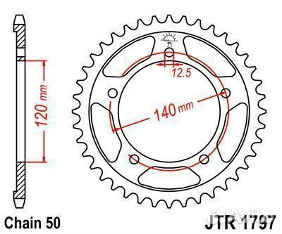 JT Звезда цепного привода JTR1797.41