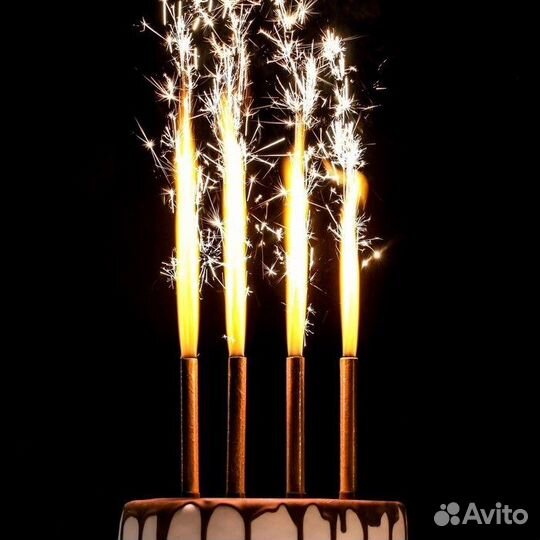 Свечи в торт фейерверк «Фонтан» 4 шт