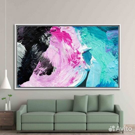 Яркая картина маслом абстракция Ручная работа