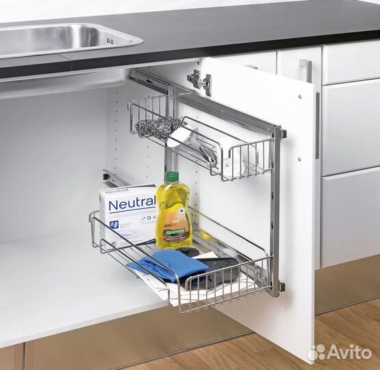 Полка выкатная, корзина полного выдвижения