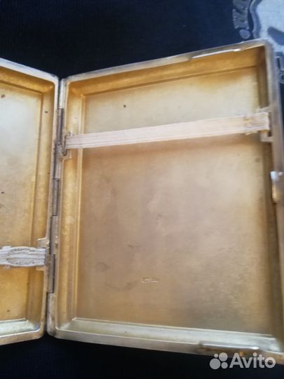 Портсигар серебро 875п. с позолотой