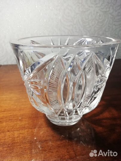 Хрустальная ваза, салатник, рог