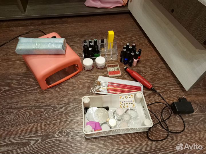 Лампа для ногтей набор