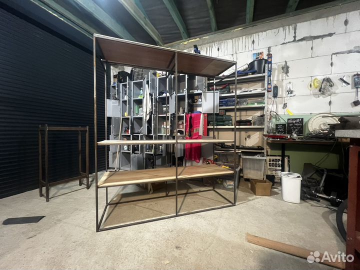 Рейлы для одежды с полками