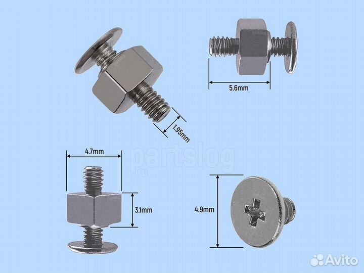 Комплект фиксации M.2 SSD дисков для asus mini-ITX