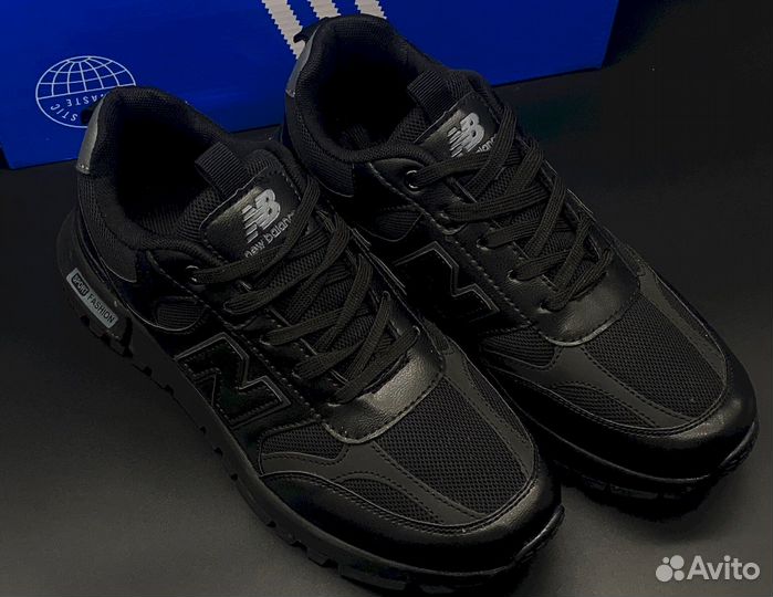 New Balance: мужские кроссовки, черные, 41-46 разм