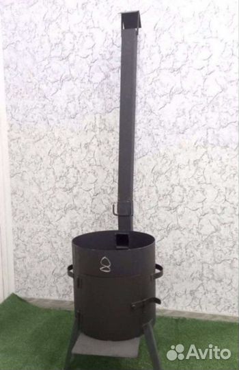 Печь для казана 8л с трубой