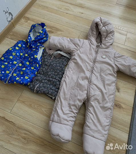 Комбинезон демисезонный 74 и две жилетки