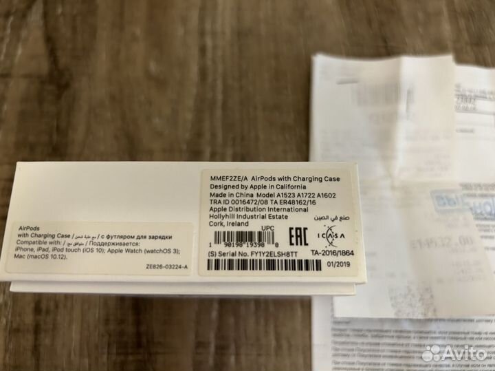 Наушники apple airpods 1