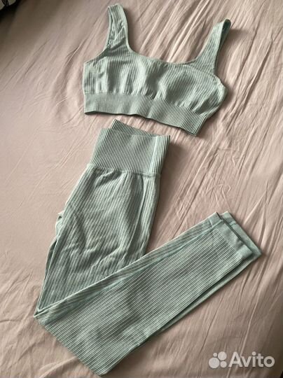 Костюм для йоги в рубчик, 42(xs)