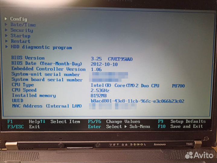 Ноутбук Lenovo ThinkPad T500