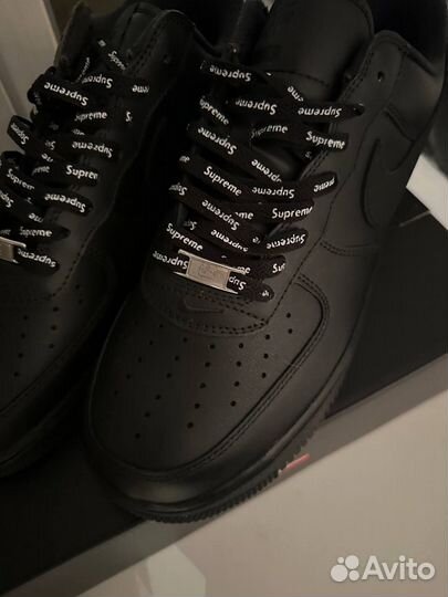 Nike air force 1 low black supreme оригинал