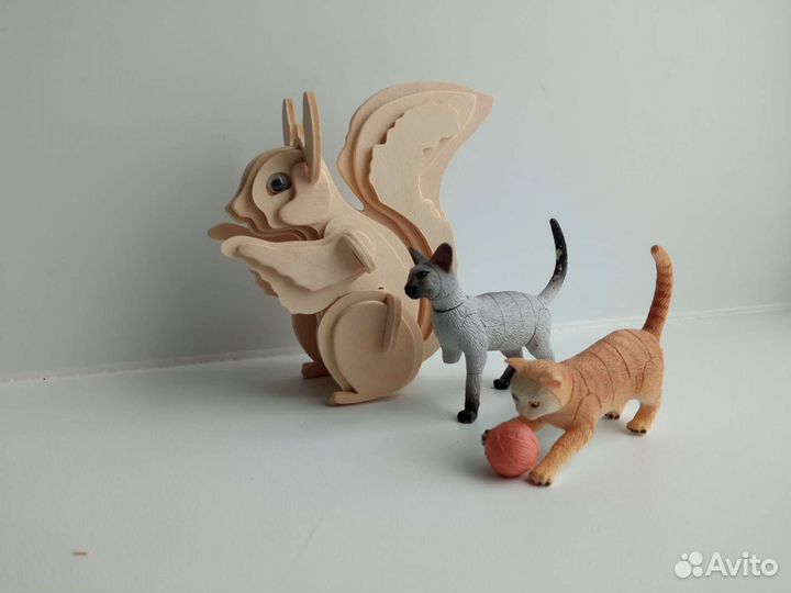 3 D пазлы пакетом: белка и кошки