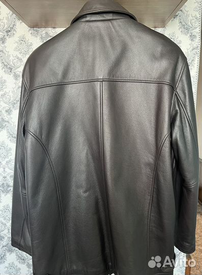 Кожаная куртка мужская 4хl
