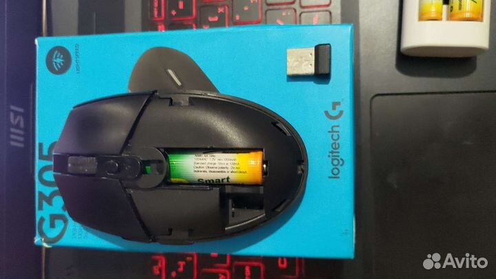 Мышь Logitech g305 и зу с аккумом