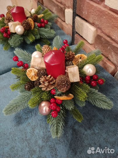 Новогодние украшения, подсвечник