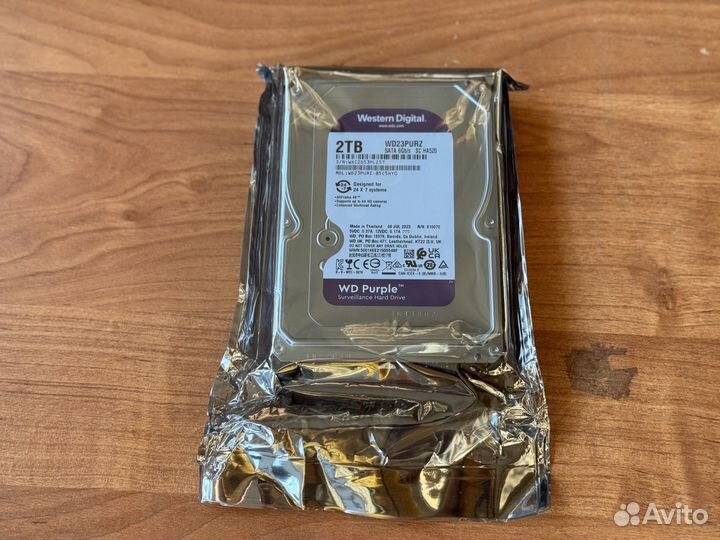 Новый жесткий диск WD Purple 2 тб