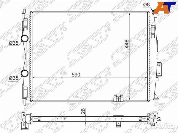 Радиатор nissan qashqai+2