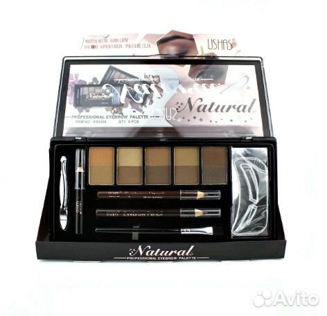 Набор теней для бровей и век ushas 12в1