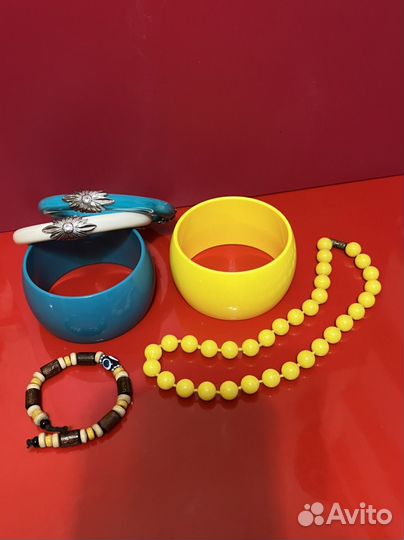 Браслеты крупные пластик,металл Винтаж Испания,Лот