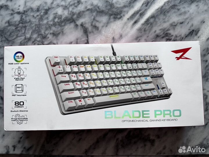 Игровая механическая клавиатура белая