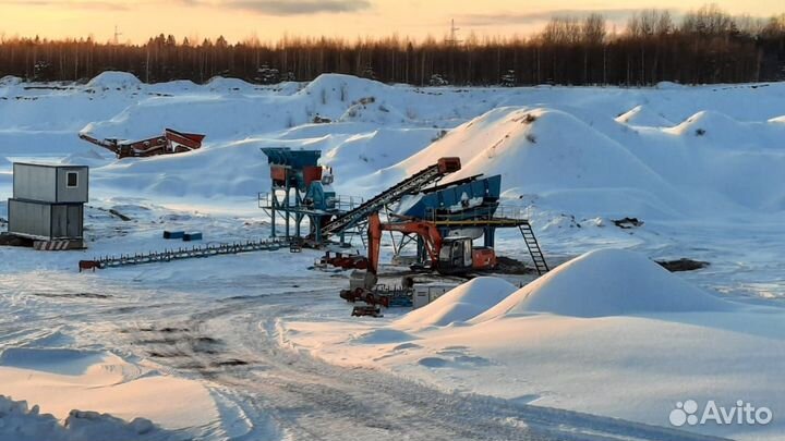 Комплекс, грохот, питатель, дробилка
