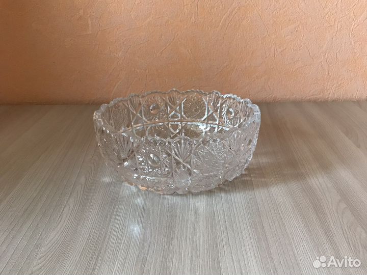 Ваза для фруктов хрусталь
