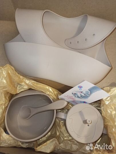 Посуда силиконовая детская новая