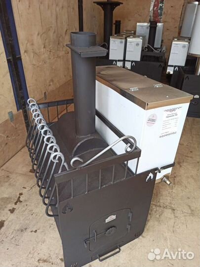 Печь для бани Паровозик 700 бак справа