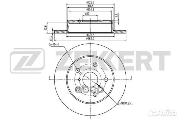 Диск торм. зад. Geely Emgrand 7 09- bs-6240 Zek