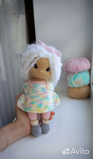 Вязаная кукла. Ручная работа. Игрушки вязаные