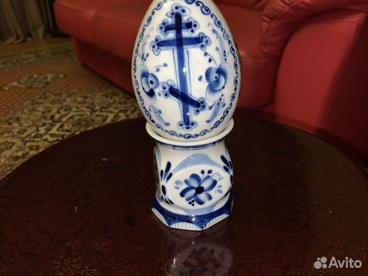 Яйцо пасхальное Гжель