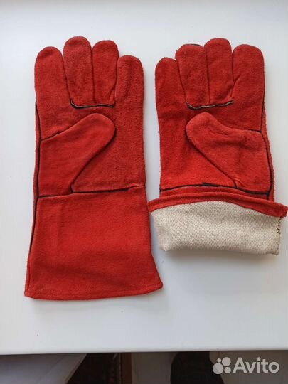 Краги из натуральной кожи (спилок)