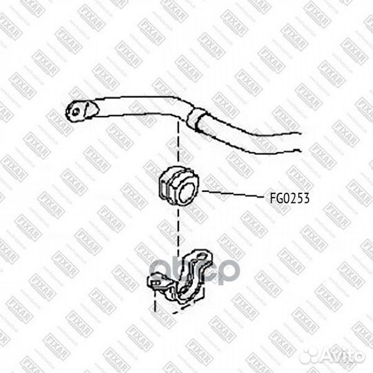 Втулка стабилизатора заднего FG0253 fixar