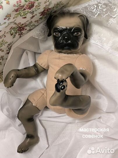 Кукла реборн мопс