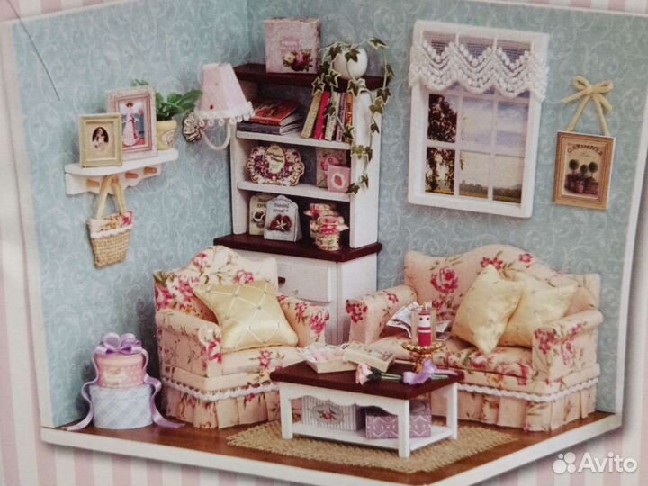 Кукольная миниатюра 1:12 домик для пупсов
