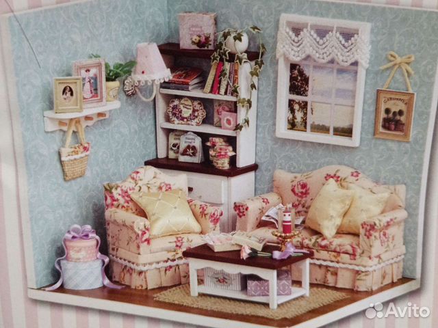 Кукольная миниатюра 1:12 домик для пупсов