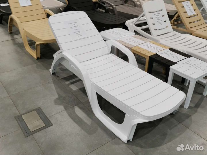 Шезлонг Прованс, Бежевый, белый, грэй