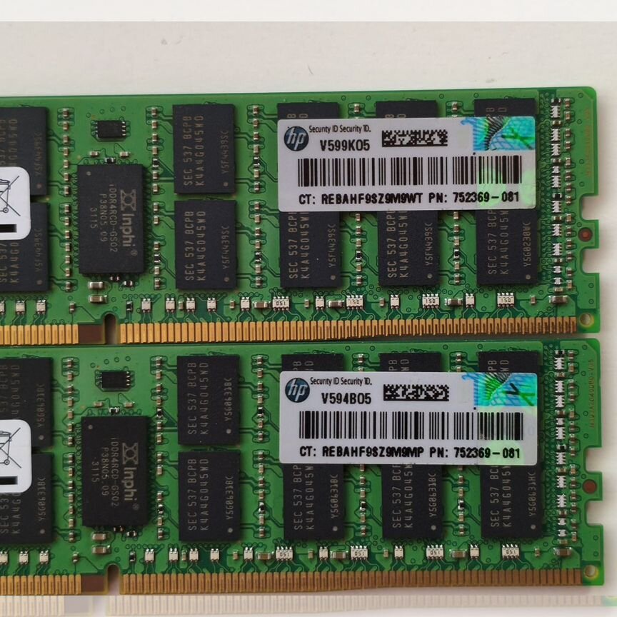 [726719-B21] 16 Gb 2133 752369-081 Склад 2 Шт