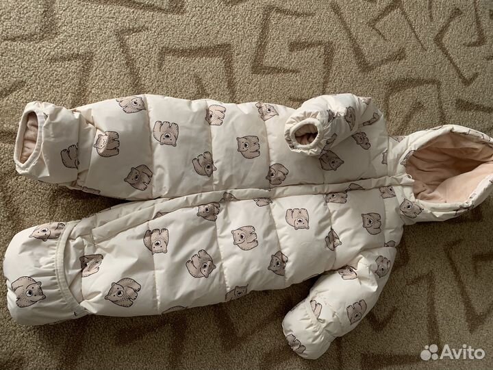 Детский зимний комбинезон на девочку размер 80