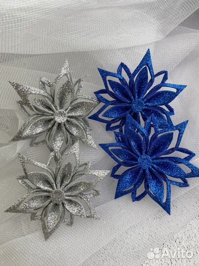 Заколки резинки для волос на новый год