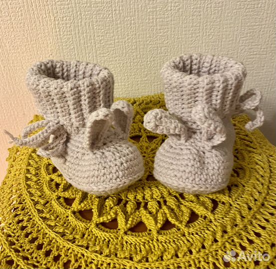 Пинетки детские вязаные