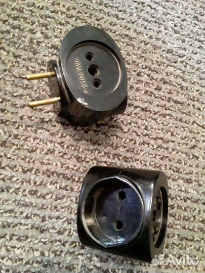 Винтаж тройник электро розетка СССР