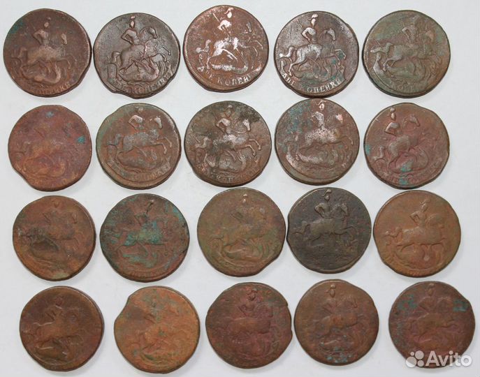 Медные и серебряные кладовые монеты