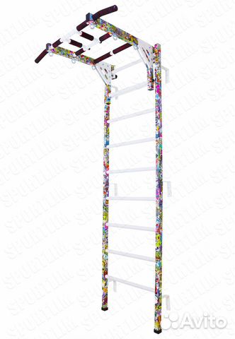 Шведская стенка с турником рукоходом