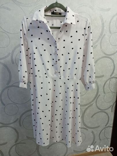 Платье белое женское 44