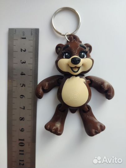 Брелок подвижный Мишка 3D антистресс