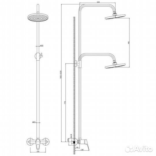 Душевая система Haman 003-J Mixxus Premium
