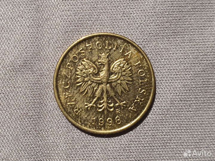 Монета 1 грош 1998 г. Польша